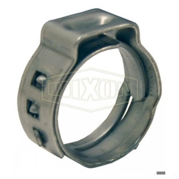 Dixon Ear Pinch-On Clamp, 3/4 in Nominal, 0.654 Closed dia x 0.779 in Open dia, 304 SS, Domestic 1021 - main